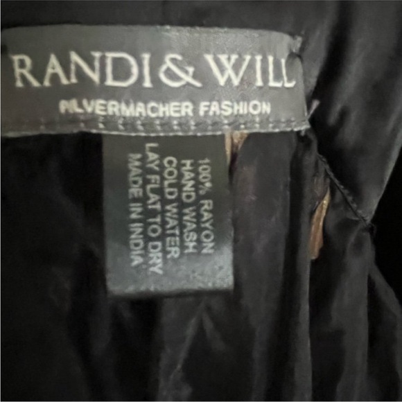 Randy & Will Collection Antoinette Black Wrap Skirt - Picture 4 of 5